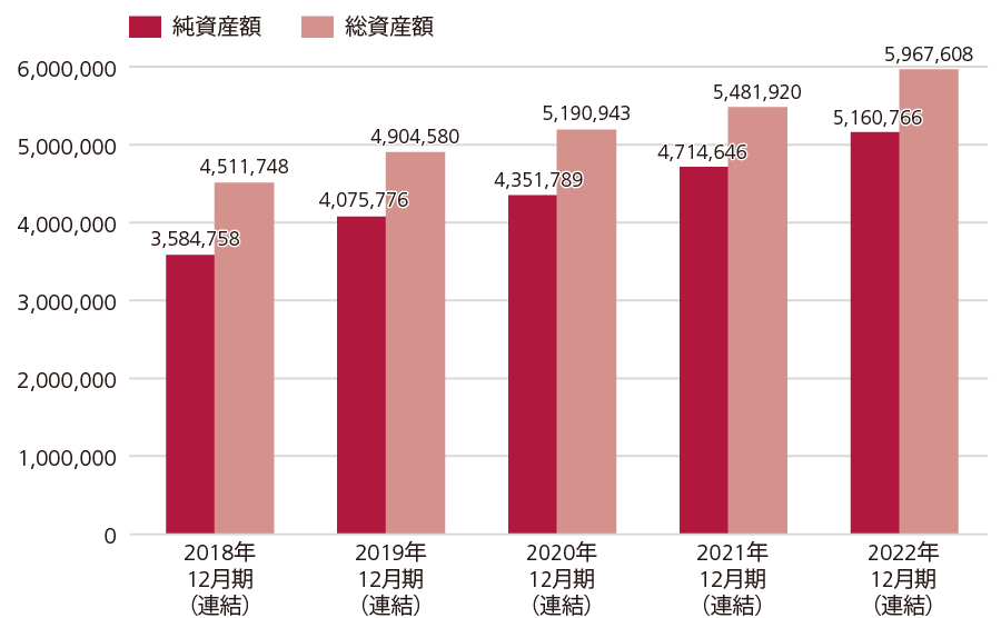 総資産額/純資産額